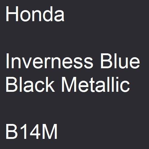 Honda, Inverness Blue Black Metallic, B14M.